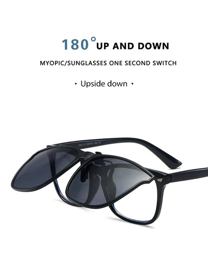 Polarized Rimless Men Clip On Sunglasse Glasses Narrow Clip-on Lenses Women Anti-glare Sunglasses UV400 Goggles New In