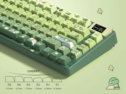 Womier SK80 Green 75% Keyboard with Color OLED Display Mechanical Gaming Keyboard Gasket Mounted RGB Hot Swap Custom Keyboard