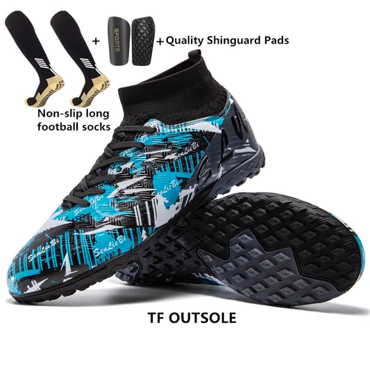 Size 34-46 Men's FG/TF Football Boots Futsal Professional Unisex Kids Soccer Training Outdoor Boys Football Sneakers