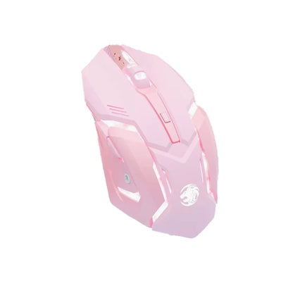 Frontline Wired Gaming Pink Mouse Silent Mechanical Esports Wireless Female Office Bluetooth Computer High Appearance Cute Girl