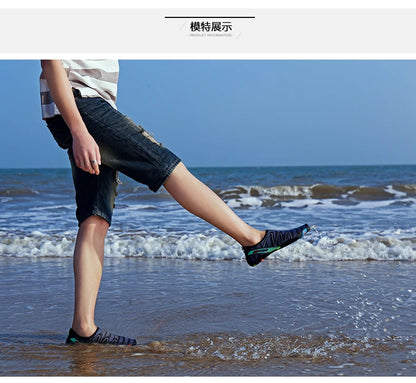 Scarpe da acqua ad asciugatura rapida per spiaggia, unisex, pantofole aqua da nuoto barefoot, scarpe da surf e risalita del fiume, calze outdoor leggere estive