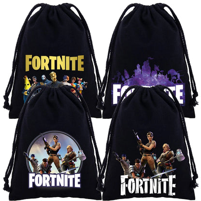 Sacche con coulisse Fortnite per bambini e bambine, stampa cartoon anime, grande capacità, borse portaoggetti, tote bag e borsetta, nuovo grazioso regalo di compleanno