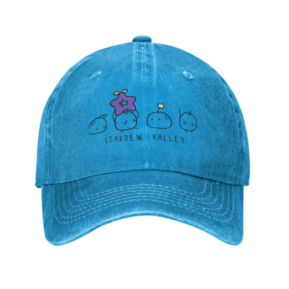 Game Stardew Valley Sun Baseball Cap y2k Funny Unisex-Teens Washed Hip Hop Hats Sun-Proof Design Outdoor Sport Snapback Cap Gift