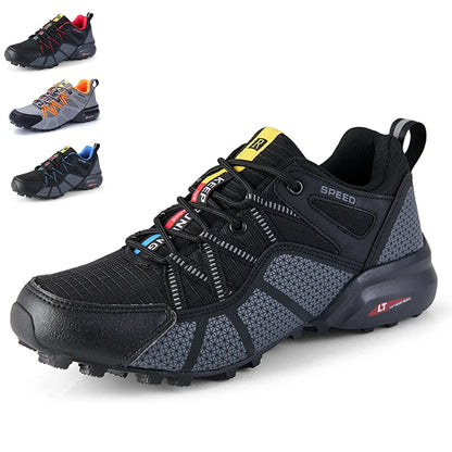 Men's hiking shoes, all-terrain outdoor sports shoes, breathable mesh, non-slip, wear-resistant hiking shoes, outdoor cycling shoes