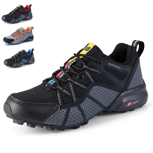 Sapatos de Caminhada para Homem Todo-o-Terreno, Calçado Desportivo Outdoor em Malha Respirável, Antiderrapante e Resistente ao Desgaste, Sapatos de Caminhada e Ciclismo Outdoor