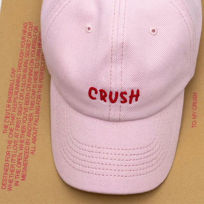 New Arrival Unisex Embroidery "crush" Baseball Caps Black Embroidered Initials Dad Hat 100% Cotton Baseball Caps for Four Season