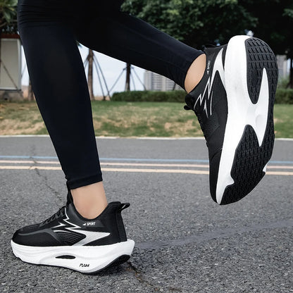 Ténis de Corrida NOVOS com Placa de Carbono para Maratona, Homem e Mulher, Desportivos, Respiráveis, Leves, Confortáveis, Antiderrapantes e Casuais