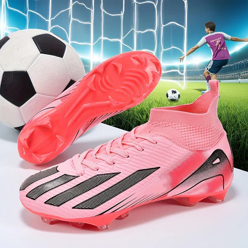 Chuteiras de futebol para homem e rapaz, ultraleves, profissionais, antiderrapantes e confortáveis, para treino e jogo em relva