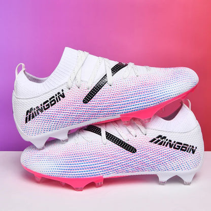 Turf Soccer Cleats Professional Men Football Boots Breathable Mesh Youth Soccer Shoes Anti Skid Male Sneakers Society Chuteira