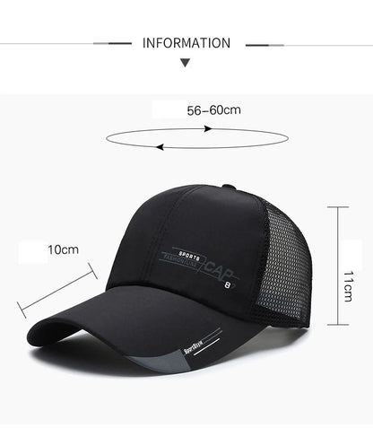 Mens Summer Quick Dried Korean Casual Breathable Mesh Fisherman Hat