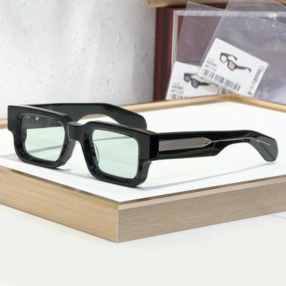 Sunglasses ASCARI Vintage Square Unisex Handcrafted Acetate UV400 Classic Retro Designer Eyewear