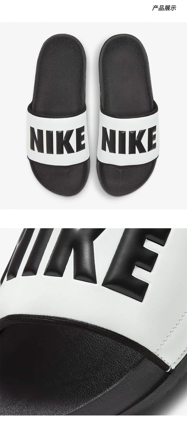 Nike Oficial Auténtico OFFCOURT SLIDE: sandalias deportivas transpirables para mujer BQ4632-011