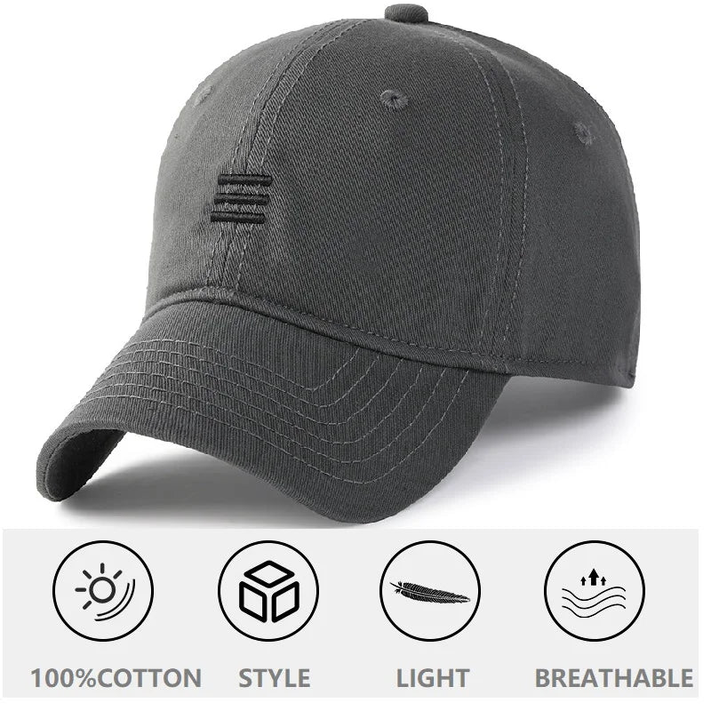 Baseballkappe „Big Head“ in Übergröße, 100 % Baumwolle, für Männer und Frauen geeignet, verstellbar, Dad-Cap, Oversize, 58–60 cm, 61–65 cm