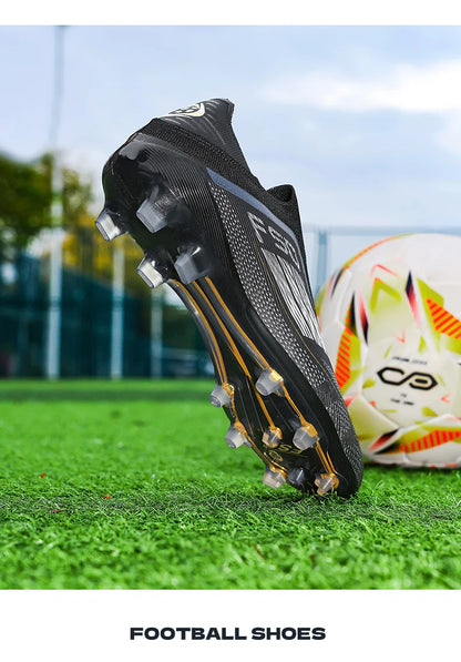 New Men Football Boots ComfortableSoccer Shoes Match Training Boys Non Slip Long Spikes Breathable Adult Cleats Outdoor Sport