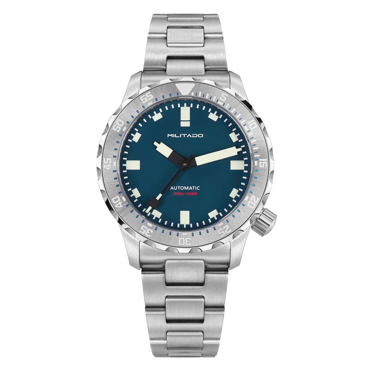 Militado ML20 39mm Men Watch PT5000 Automatic Movement Sapphire Luminova Watches Stainless Steel 200m Waterproof Wristwatch