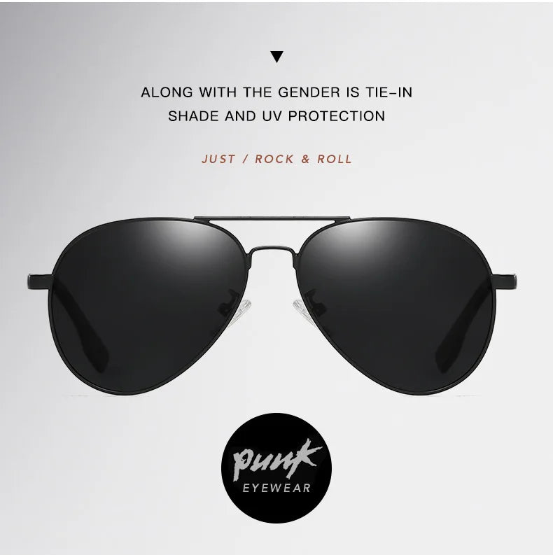 Punk Rock Polarized Sunglasses Color Film Sunglasses Han Edition Mirror Face Fashion Sun Glasses T1001