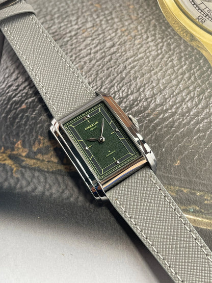 New MERKUR NH05 Rectangle Retro Casual Watch for Men Business Series Automatic Chorded Watch Sapphire White Watch