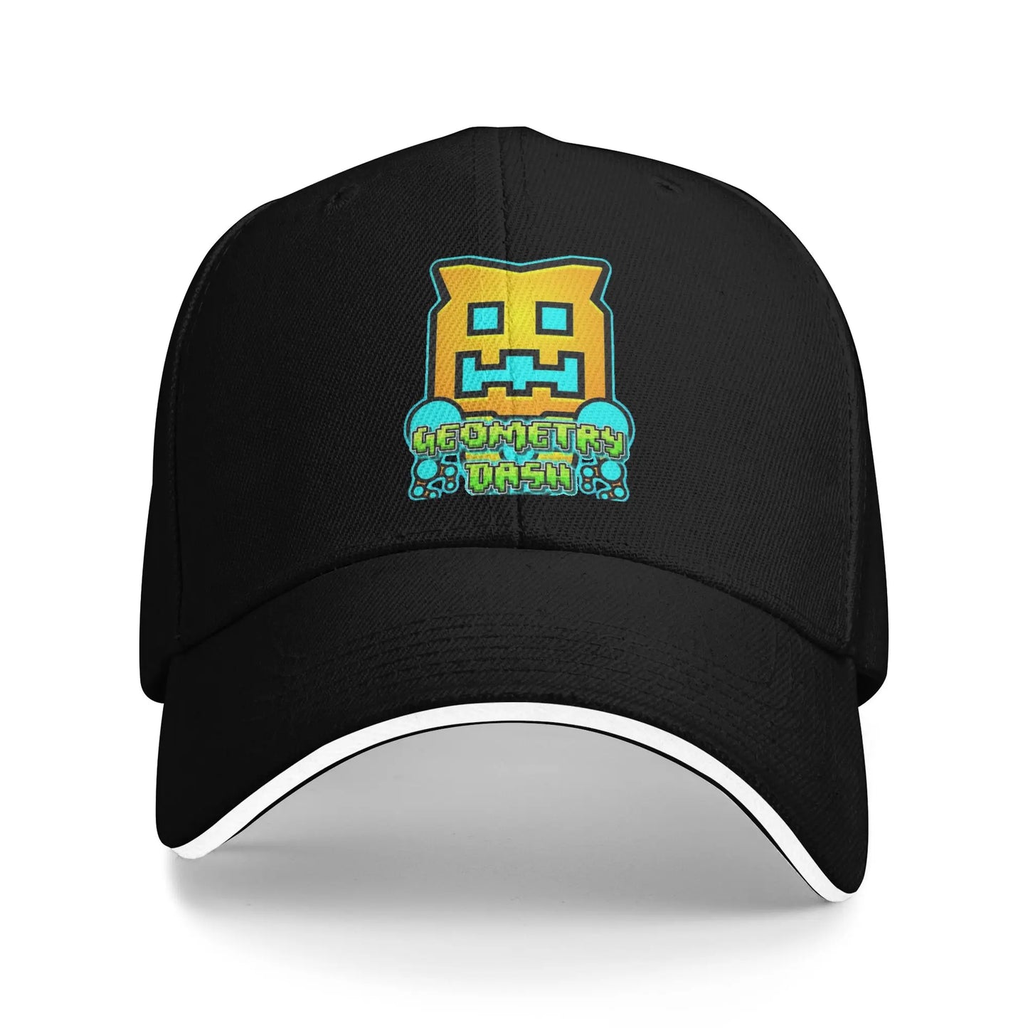 Geometry Game Dash Baseball Cap Casual Unblocked Level Sandwich Hat for Men Women Breathable Headwear Activities