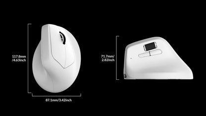 Keychron M5 Wireless Ergonomic Mouse Optical 8K Polling Rate 2.4GHz & Bluetooth Type-C Mice 3950 Sensor