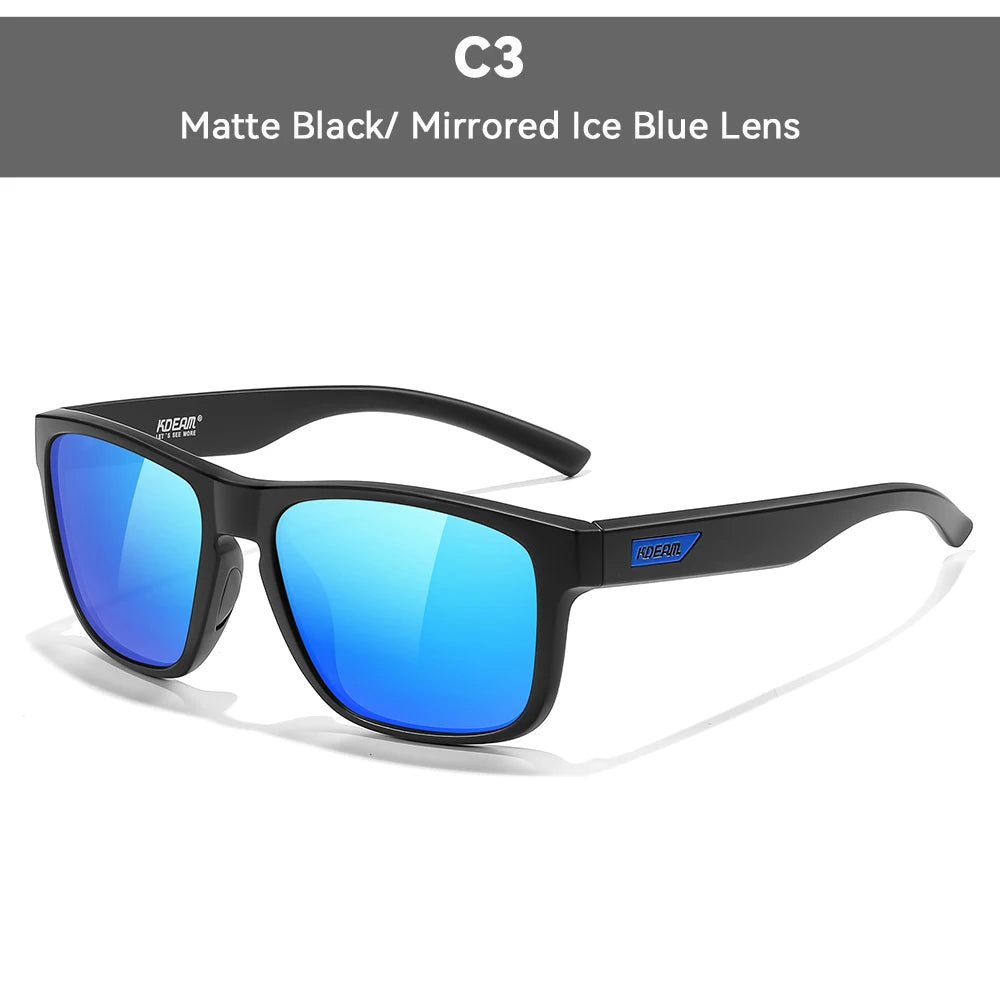 KDEAM XXL Size Men's Polarized Sunglasses Outdoor Sports Goggles Overall Width 155mm Extra Large Sunglass