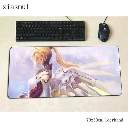overwatch mouse pad Cartoon Computer mat 700x300x3mm gaming mousepad large Indie Pop padmouse keyboard games pc gamer desk