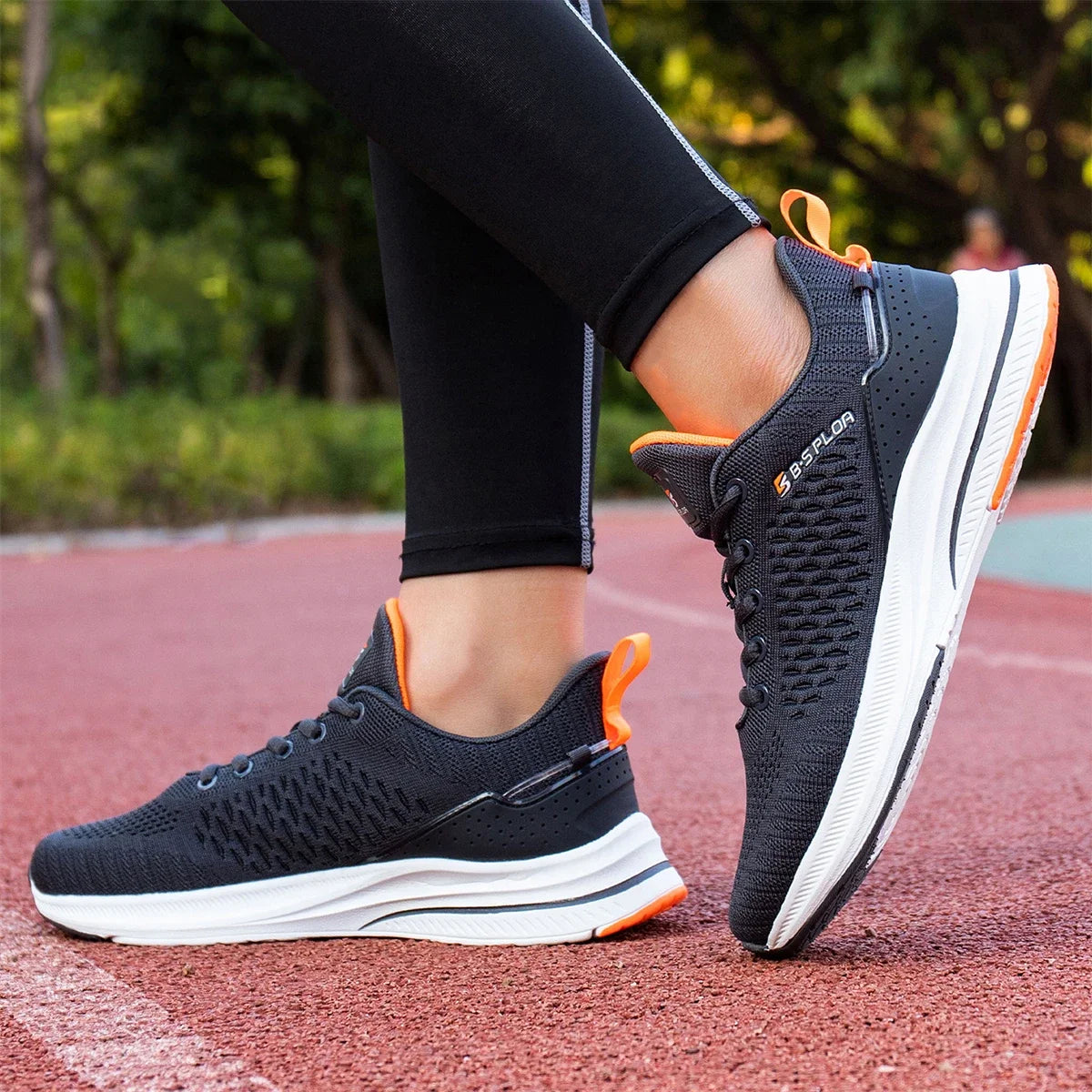 Baasploa Herren-Laufschuhe, neue atmungsaktive Mesh-Sport-Sneaker, Übergrößen 41-48, klassische Freizeitschuhe für Herren, rutschfest, Outdoor-Komfort