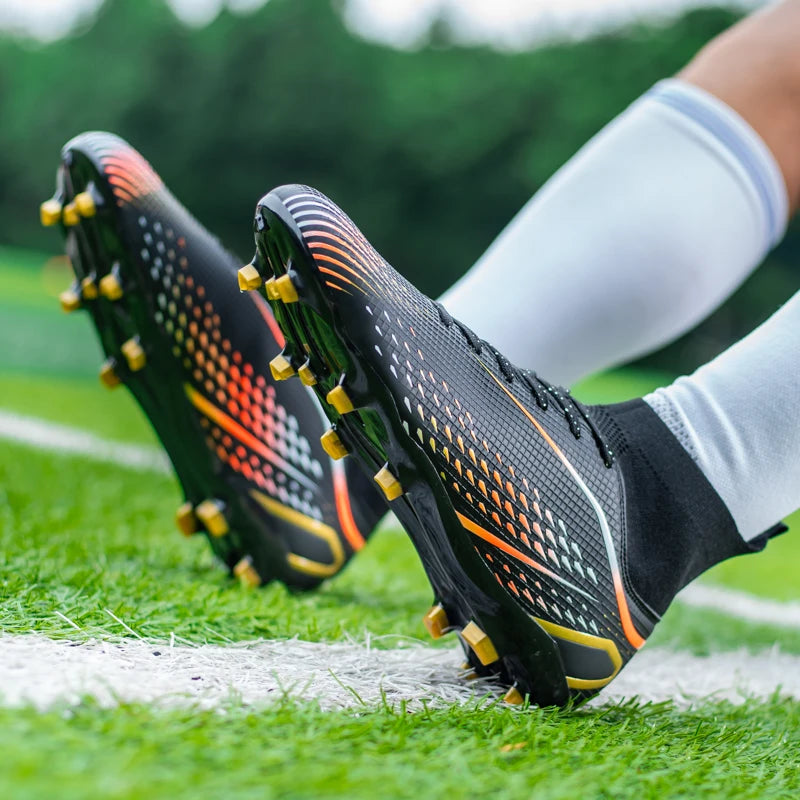 Men Football Boots Professional Outdoor Unisex Soccer Shoes Soccer Training Turf Futsal Match Grass Cleats Non-slip Breathable
