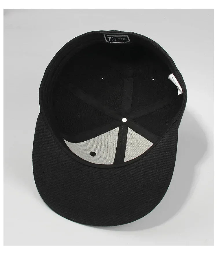 Large 64cm Back Closed Skateboard Cap for Men Fitted Baseball Cap XXL Male Big Size Snapback Caps Plain Football Hat 60cm 62cm