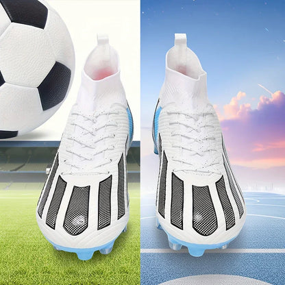 Chuteiras de futebol para homem e rapaz, ultraleves, profissionais, antiderrapantes e confortáveis, para treino e jogo em relva