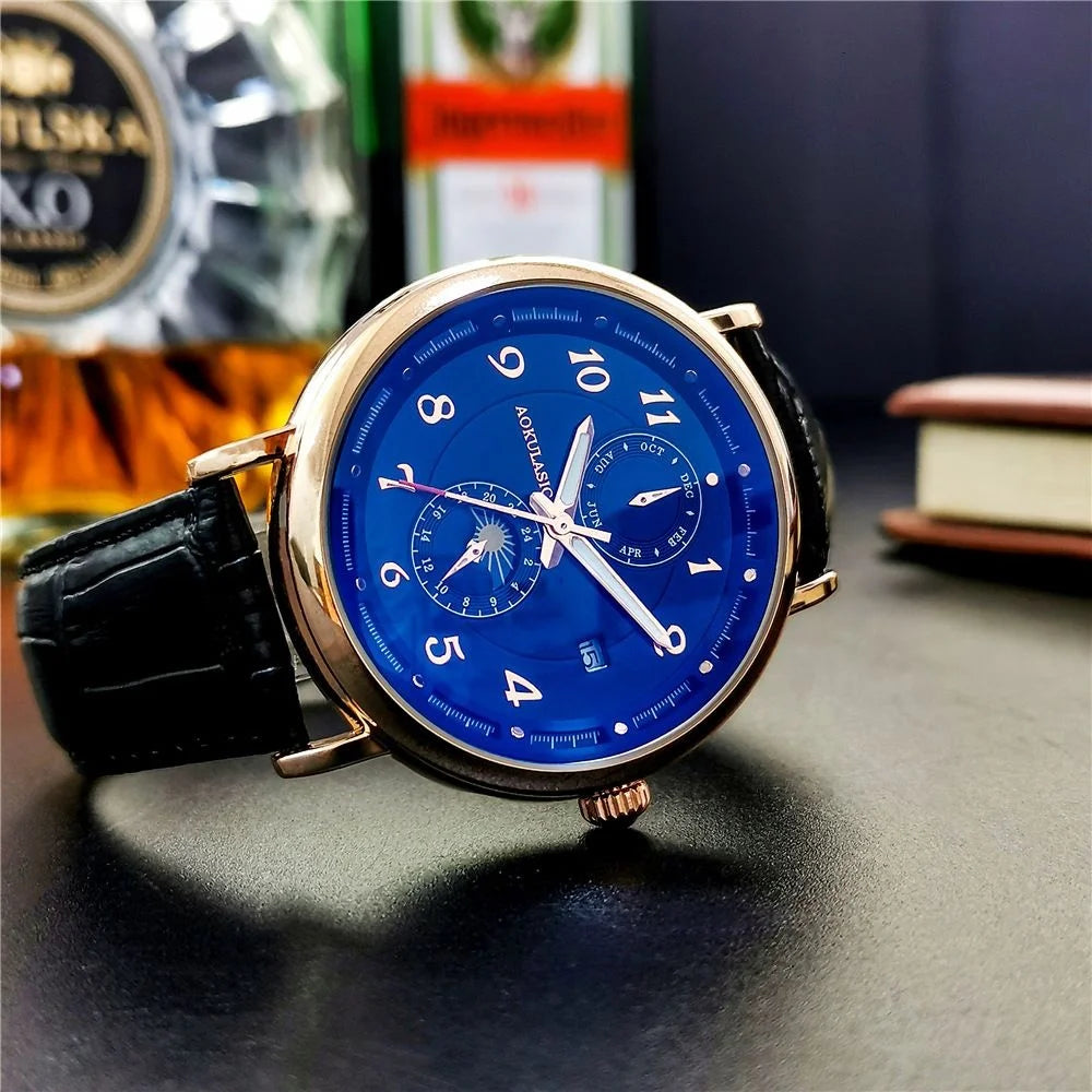 High-End Luxury Men's Mechanical Watch, Fully Automatic Skeleton Design, Fashionable Business Casual Niche Versatile Stylish Trendy Men's Wristwatch, Best-Selling Watch, Top Choice for Men's Gifts, Brand Name Watch, Preferred