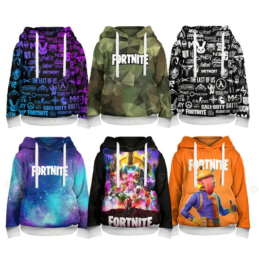 Sudadera con capucha de cosplay Fortnite para niños, diseño de héroes geniales, estilo cartoon, ropa infantil, abrigo para bebé de primavera y otoño, chaqueta infantil con capucha