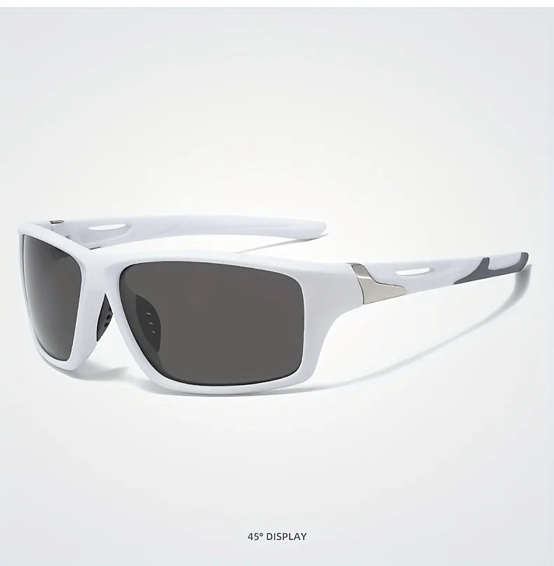 New Polarized Sports Sunglasses for Men, High-Quality TAC Lens Frame, Full Rim, UV Protection, Alloy Decorative, for Climbing