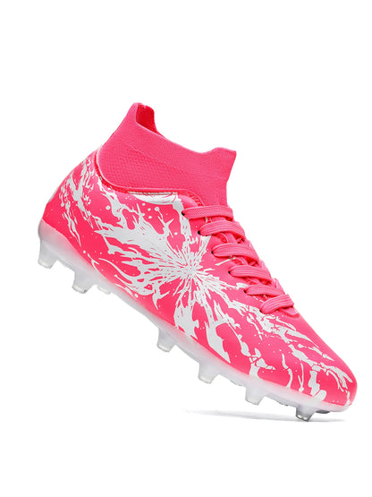 Chaussures de football pour hommes AG FG, chaussures de football pour terrain ferme, respirantes, en PU, anti-abrasion, pour les matchs et l'entraînement quotidien des adultes