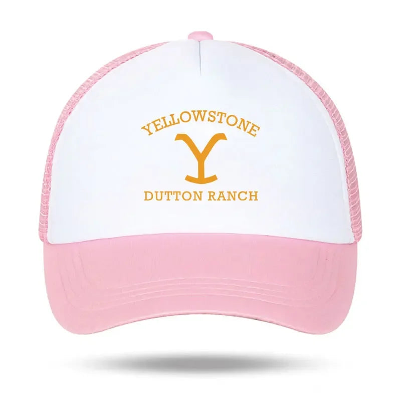 Classic Yellowstone Dutton Ranch Foam Trucker Cap Men Women Adjustable Mesh Dad Hat Adult Daily Sun Sports Visor Caps