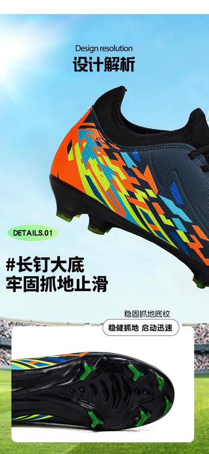 Casual Comfortable Men's Sports Shoes Soccer Shoes Men Anti-slip Outdoor Grass Training Breathable Lace-up Football Boots