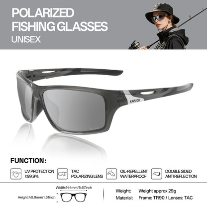KAPVOE Outdoor Polarized Fishing Sunglasses Beach Ocean Sea Fishing Cycling UV400 MTB Sunglasses Bicycle Sports Hiking Eyewear