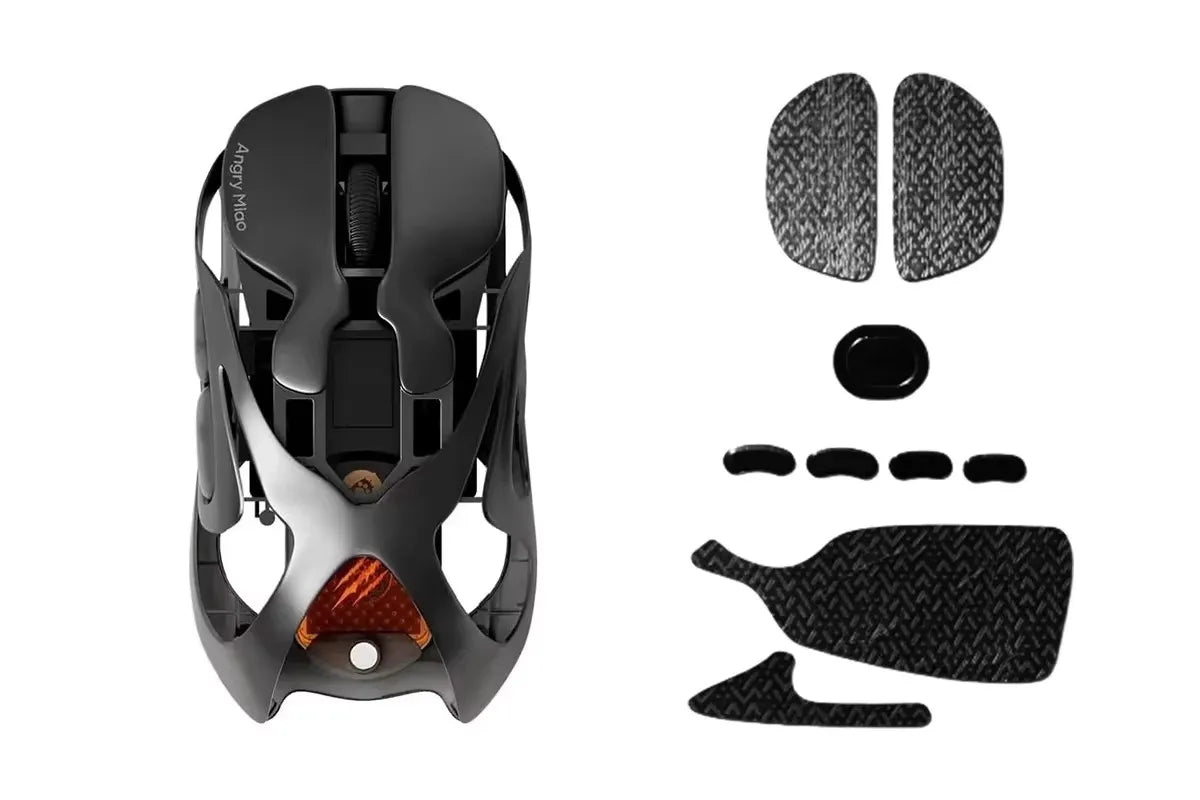 Ratón gaming inalámbrico Angry Miao Infinity de metal ultraligero hueco, intercambiable en caliente, PAW3950, doble 8K, con cable y trimodo