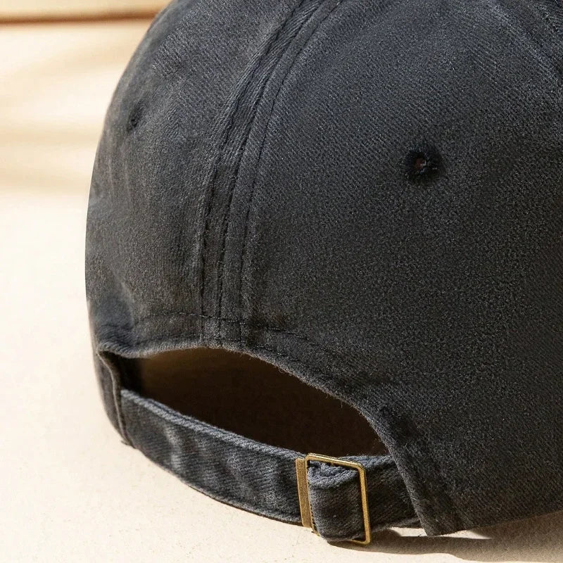 FOCUS – kšiltovka z prané bavlny s potiskem, nastavitelná, klasický styl, sportovní kšiltovka typu „duckbill“ pro muže i ženy