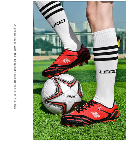 Soccer Shoes Men Turf Football Boots Fashion Firm Ground Studs Anti-Slip Boy Sneakers Original Outdoor Field Training Trainers