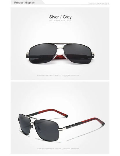 KINGSEVEN 2023 Aluminum Pilot HD Polarized Sunglasses Men Women Fashion Frame Male Sun Glasses For Driving UV400 Mirror