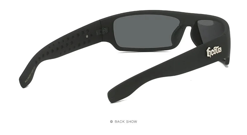 Polarized Chicano Sunglasses, Square Frame Design, UV400 Lens, Hip Hop Streetwear, Retro West Coast Accessory