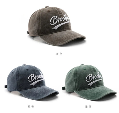 Brooklyn Baseball Caps Embroidery Breathable Retro Style Unisex Comfort Trendy Fashion Summer Hat Sun Protection Curved Brim