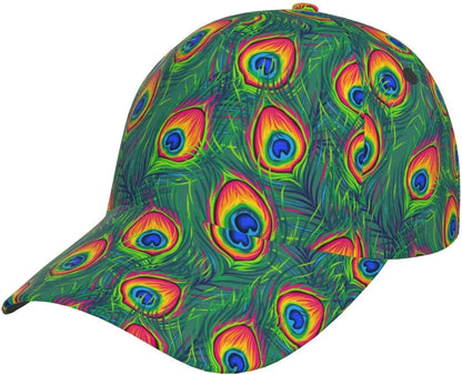 Playful Building Block Print Baseball Cap Women Men Adjustable Snapback Hat Glitter Fashionable Baseball Cap