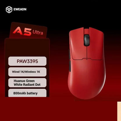EWEADN A5 Pro Ultra wireless Lightweight Mouse Three-mode Paw3395/3311 22K/26KDPI Low Latency Gaming Mouse