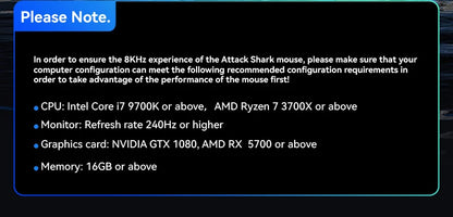 ATTACK SHARK R6 PAW3950MAX Wireless Gaming Mouse, 8Khz Polling, Ultralight 39g, Nordic 52840 MCU, Omron Optical Microswitches