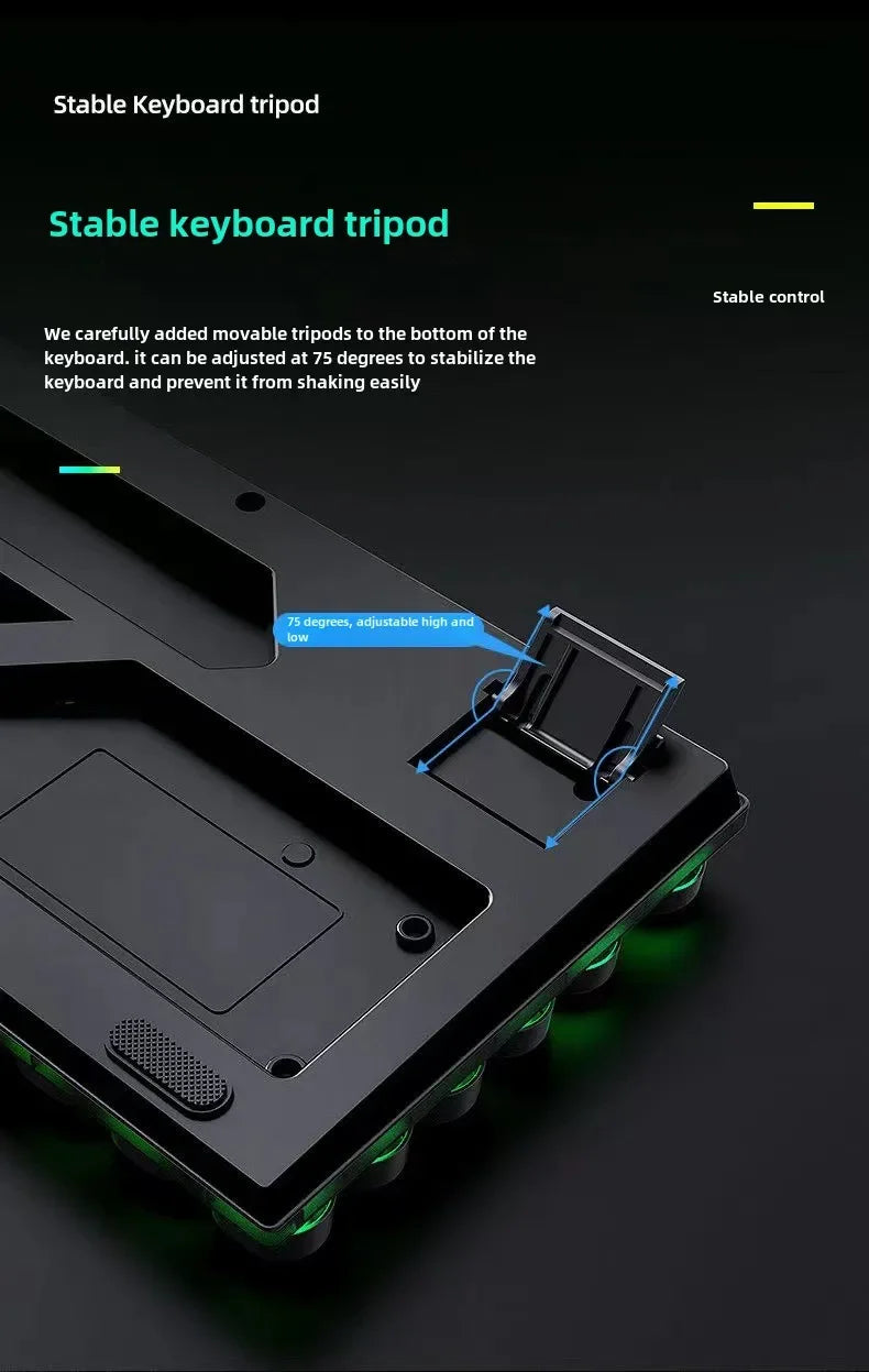 Mechanical Keyboard Gaming Keyboard E-sports Game Office Computer Notebook Desktop Steampunk English USB for Gaming