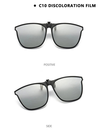 Polarized Rimless Men Clip On Sunglasse Glasses Narrow Clip-on Lenses Women Anti-glare Sunglasses UV400 Goggles New In