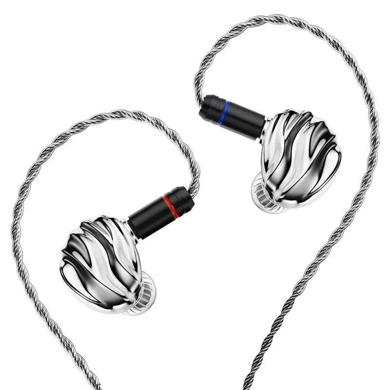 TRN SHELL 4DD 1, écouteurs intra-auriculaires IEM avec haut-parleurs hybrides planaires, câble détachable de 0,78 mm, écouteurs filaires Hi-Fi pour la musique, conception de buse de réglage, casque.