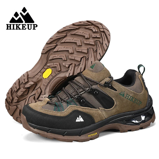 HIKEUP Non-Slip Wear-Resistant Outdoor Hiking Shoes, Breathable Splashproof Climbing Sneakers for Men, Trekking, Tourism, Mountain Shoes