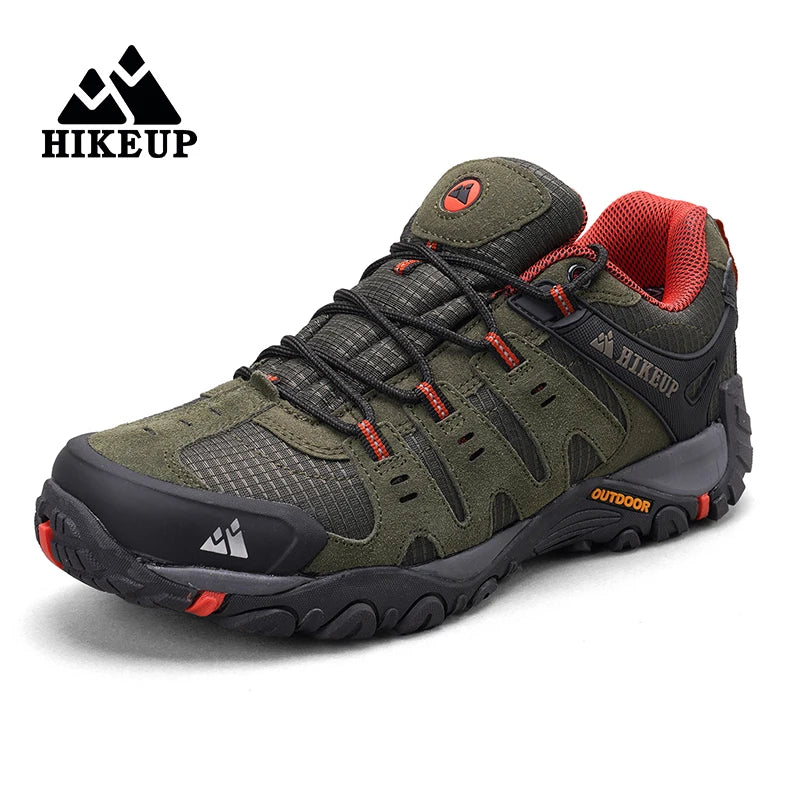 Męskie buty trekkingowe HIKEUP z zamszowej skóry – odporne na zużycie buty outdoorowe do trekkingu, chodzenia, polowania i zastosowań taktycznych